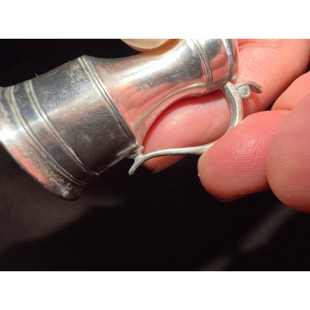 Silver Antique Bailey Banks and Biddle Sterling Silver Miniature Salt and Pepper Shakers. For Sale - Image 8 of 13