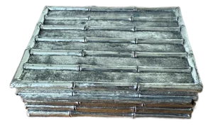 Mid 20th Century Faux Bamboo Silver Plate Box, in the Style of Maison Baguès