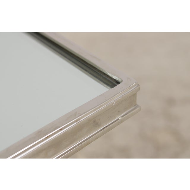 Ralph Lauren Mirror & Chrome Accent Table For Sale - Image 12 of 16