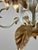 Hollywood Regency Cream and Gilt 3-Arm Chandelier with Floral Details, 1970 For Sale - Image 14 of 15