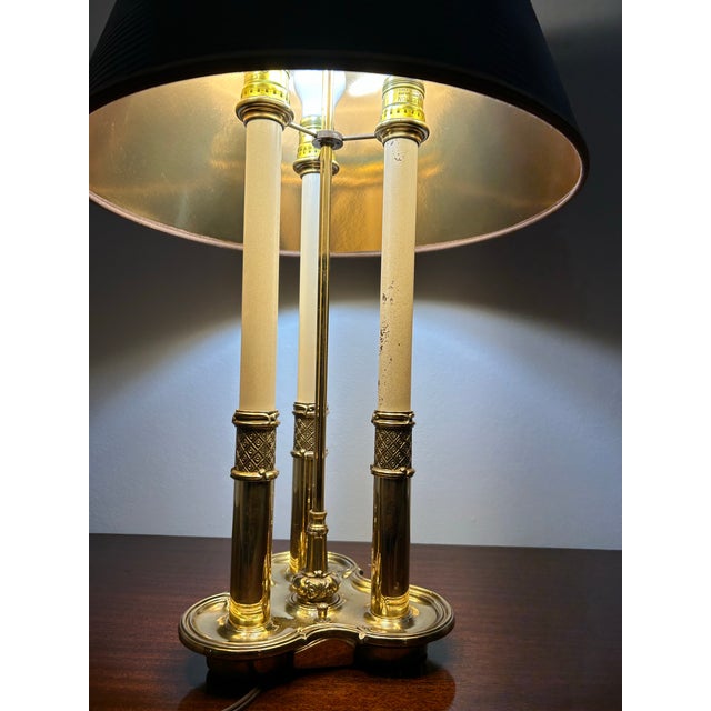 Vintage Brass Bouillotte Table Lamp by Stiffel For Sale - Image 11 of 12