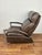Animal Skin Ethan Allen Radius Taupe Leather Metal Frame Modern Recliner Chair For Sale - Image 7 of 11