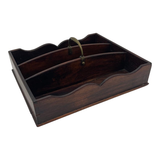 Antique Mahogany Cutlery Tray For Sale