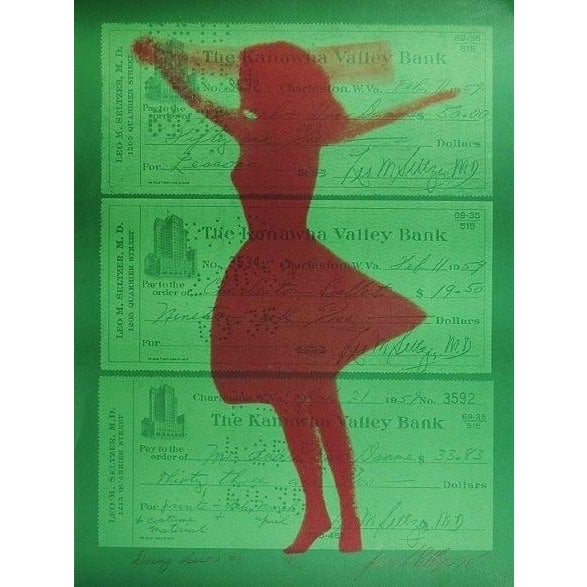 there is a companion piece on a silver paper. A depiction of a ballet dancer, superimposed upon canceled dance class...