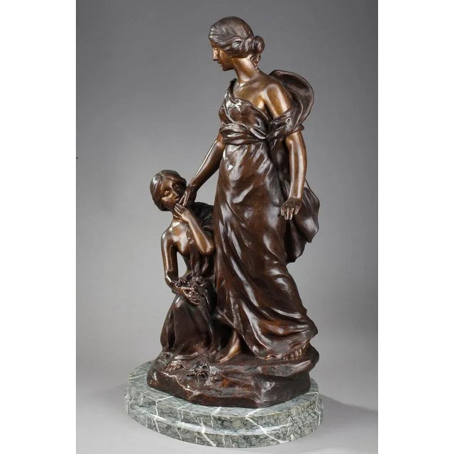 Sylvain Kinsburger, Young Women with Flowers, Sculpture For Sale - Image 14 of 17