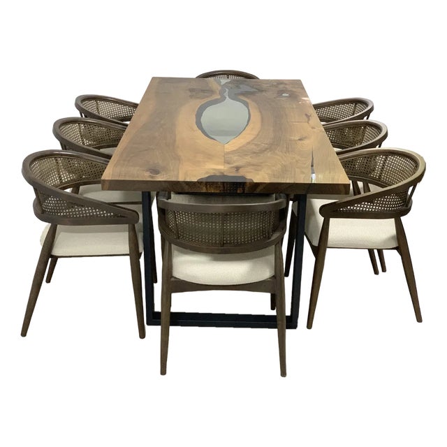 Vintage Epoxing Dining Table For Sale