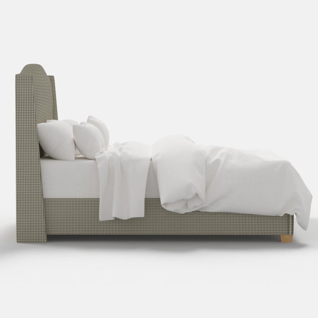 Stoffer Home x Cloth & Company Julia Wingback Bed in Laurel Mini Gingham, Twin For Sale In Chicago - Image 6 of 7