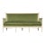 French Louis XVI Style Painted Canapé in Moss Green Velvet, Provence For Sale