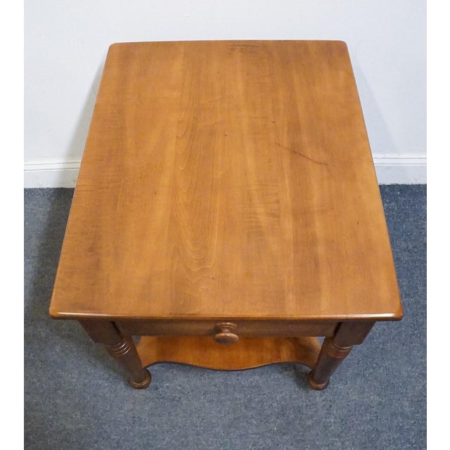 Durham Furniture Solid Cherry Early American Style 22" Accent End Table 947-53 - Made in Canada For Sale - Image 9 of 13