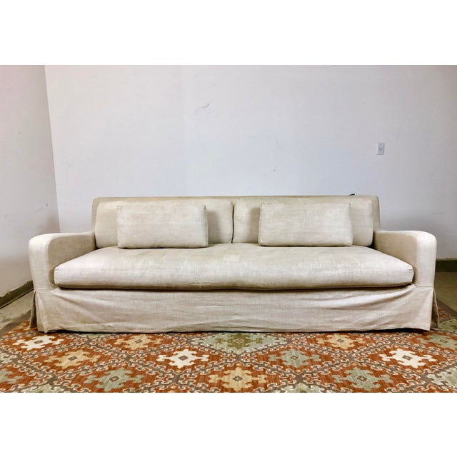 Restoration Hardware Belgian Slope Arm Slipcovered Sofa