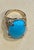 Vintage 12 Ct Natural Oval Sleeping Beauty Turquoise Ring, 14 Kt Yellow Gold For Sale - Image 14 of 18