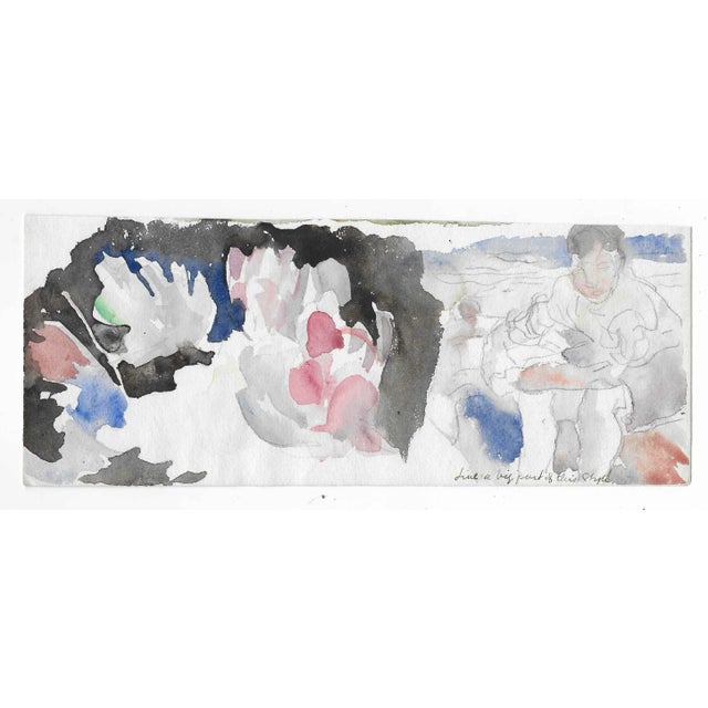 Figurative 1960s Cathal O'Toole Figural Watercolor For Sale - Image 3 of 3