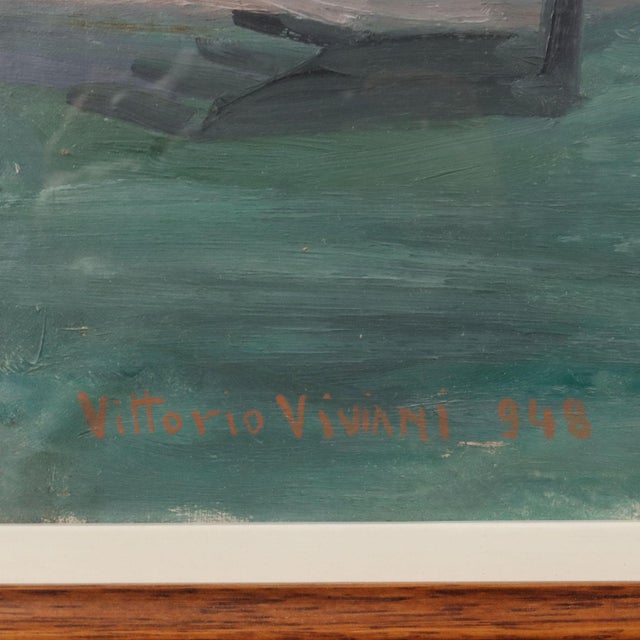 Textile Vittorio Viviani, Untitled, Oil on Canvas, Framed For Sale - Image 7 of 11