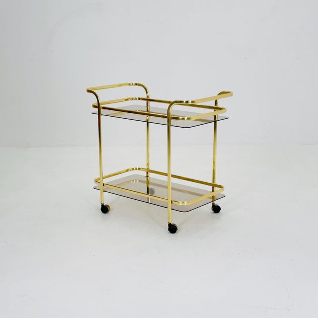 Hollywood Regency Martini Serving Bar Cart, 1950s For Sale - Image 9 of 11