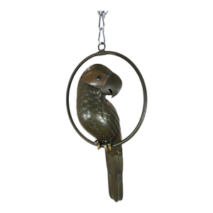 1960s Sergio Bustamante Sculpture of Macaw on Hanging Perch