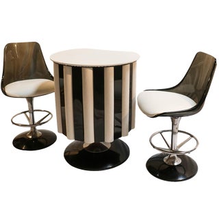 Chromcraft Mid-Century Modern Bar & Stools - Set of 3 For Sale
