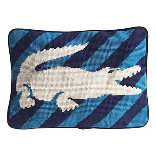 Jonathan Adler X Lacoste Needlepoint Decorative Pillow Cover For Sale
