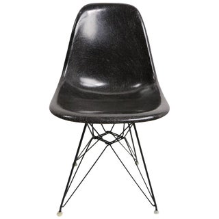 Eames Grey Fiberglass Dsr on Eiffel Tower Base For Sale