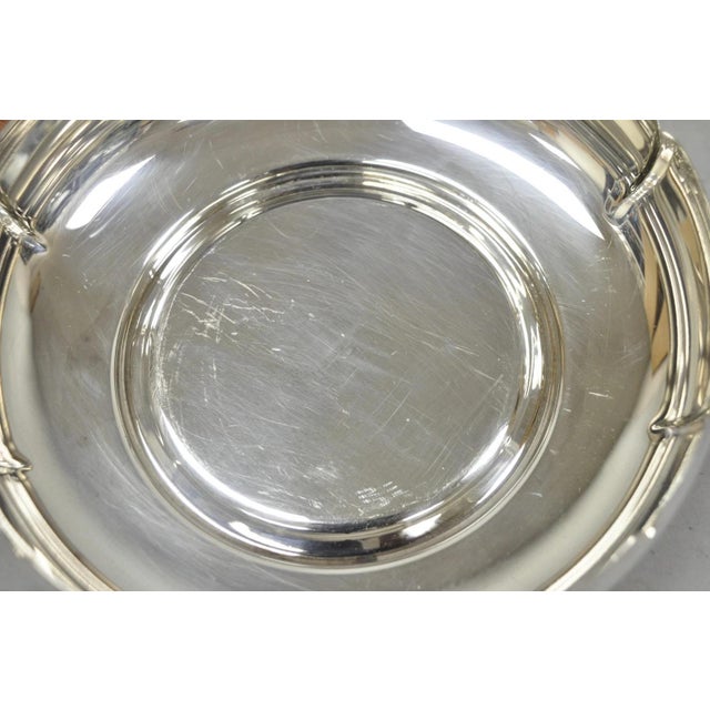 Vintage Lundt M-85 Silver Plated Round Scalloped Serving Candy Dish Bowl For Sale - Image 9 of 10