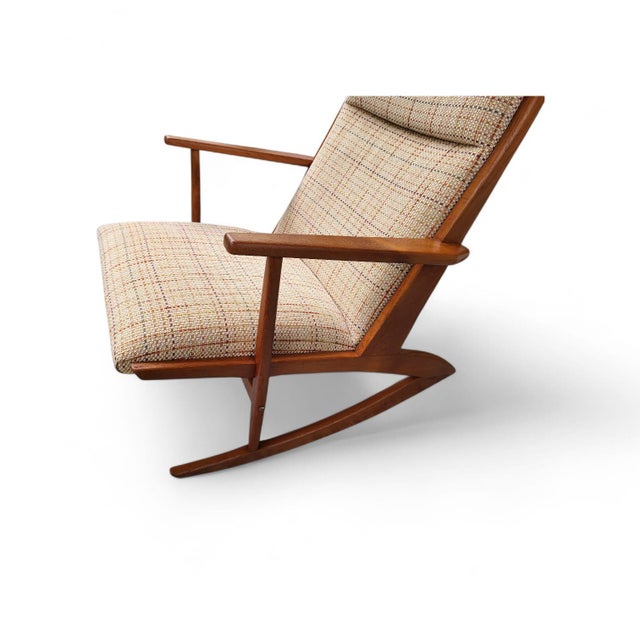 Mid-Century Danish Boomerang Rocking Chair Model 97 Søren Jensen v. Tønder Møbelwærk ​, 1950s For Sale - Image 11 of 17