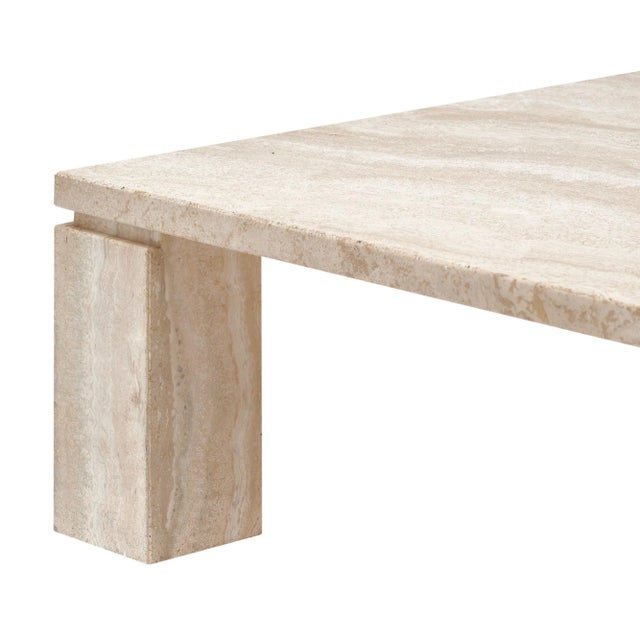 Stone Modernist Travertine Vintage Coffee Table For Sale - Image 7 of 9