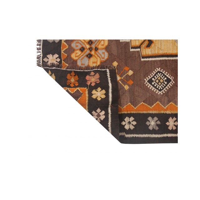 1970s Vintage Decorative Turkish Kilim Rug - 5`1" X 12`2" For Sale - Image 5 of 6