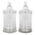 French Glass Apothecary Jars or Canister Pair For Sale