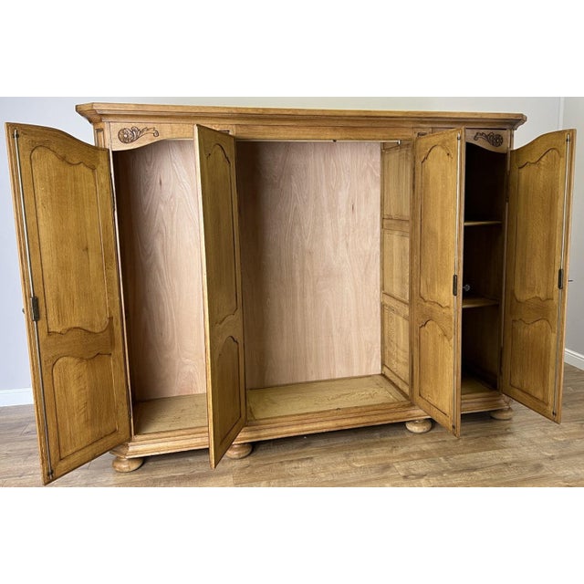 Vintage French Style Wardrobe in Oak For Sale - Image 12 of 13