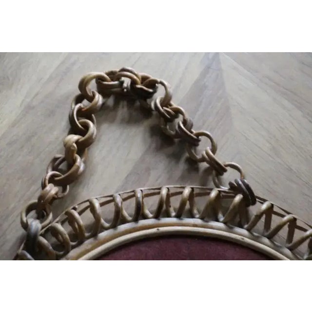 Franco Albini Vintage Round Mirror in Rattan and Bamboo by Franco Albini, 1960s For Sale - Image 4 of 13
