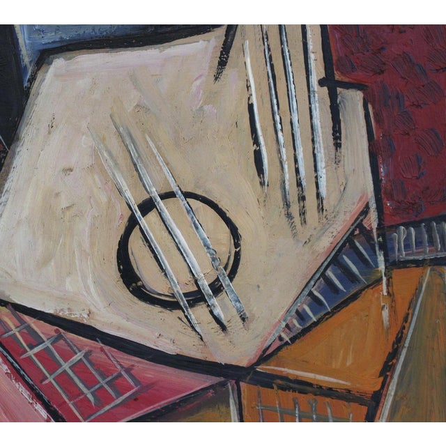 Postwar European Artist, The Vanguard Series Nr. XXVII Abstract Composition, 1950s-1970s, Oil on Board, Framed For Sale - Image 4 of 12