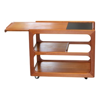 Vintage Bar Cart in Teak and Melamine from Sika Møbler, 1960s For Sale
