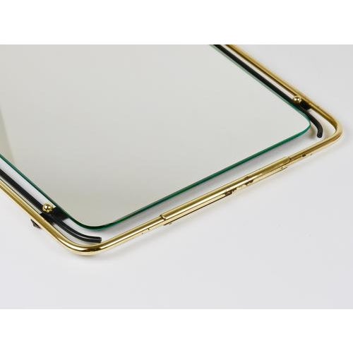 Mid-Century Modern Brass Loops Wire Wall Mirror, Italy, 1950s For Sale - Image 16 of 17