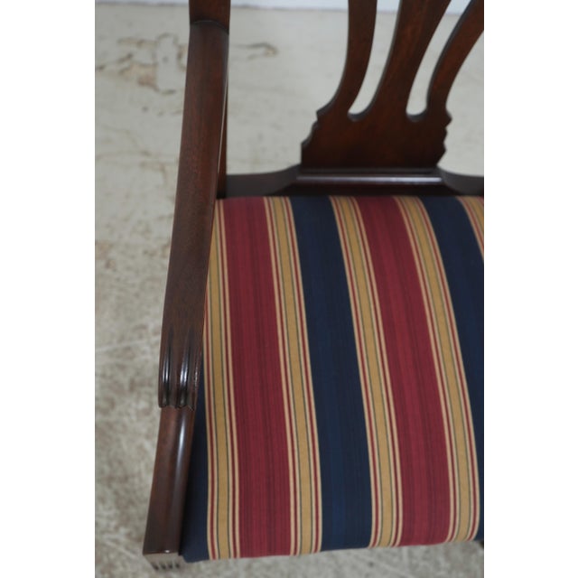 Wood Kittinger Historic Newport Tall Back Mahogany Armchair For Sale - Image 7 of 18