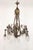 Early 20th Century Cast Bronze Highly Ornate Chandelier With Original Etched Glass Down Shades For Sale - Image 11 of 16