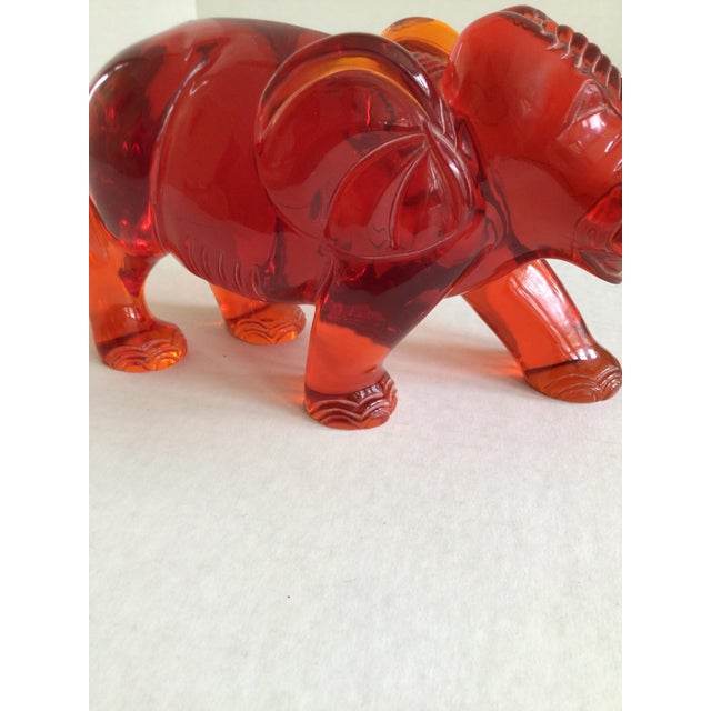 1960s Red Lucite Elephant For Sale - Image 11 of 11