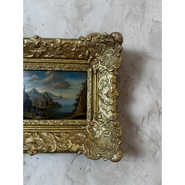 Landscape Composition, 18th Century, Oil Painting on Panel, Framed For Sale - Image 7 of 12