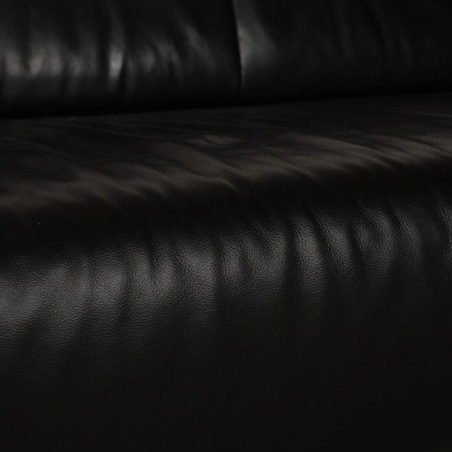 Modern BMP 622 3-Seater Sofa in Black Leather from Rolf Benz For Sale - Image 3 of 15