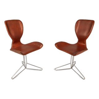 Pair of Patinaed K2 Office Chairs by Kirsten Jones & Adam Bottomley for Koi After Arne Jacbonsen Series 7 Chair, Uk & Italy, C. 2000s For Sale