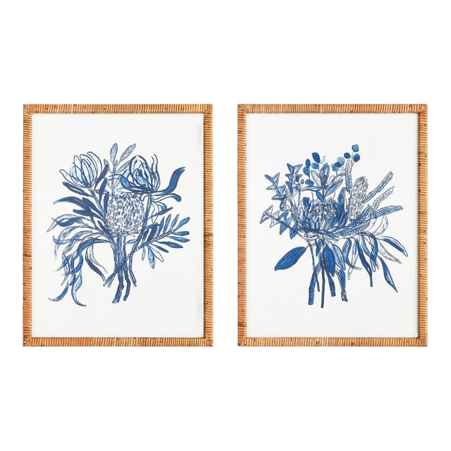 Banksia Bouquet Prints, Set Of 2 For Sale