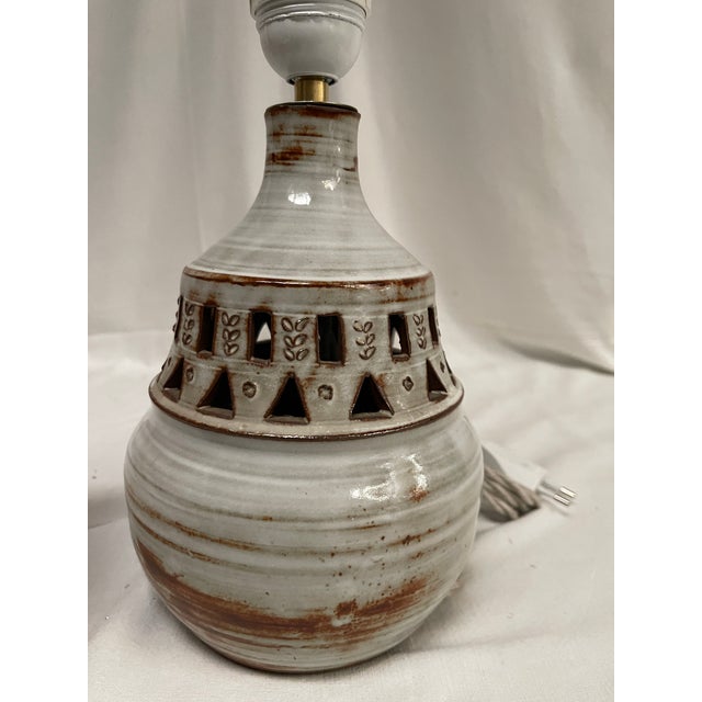 Handcrafted Ceramic Lamp, Vallauris, 1970s For Sale - Image 6 of 7