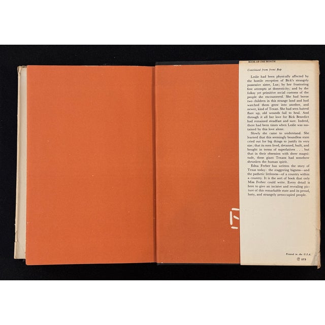 "Giant' Movie Poster 1963 and 1st Edition Book 1952 by Edna Ferber- Free Shipping For Sale - Image 18 of 18