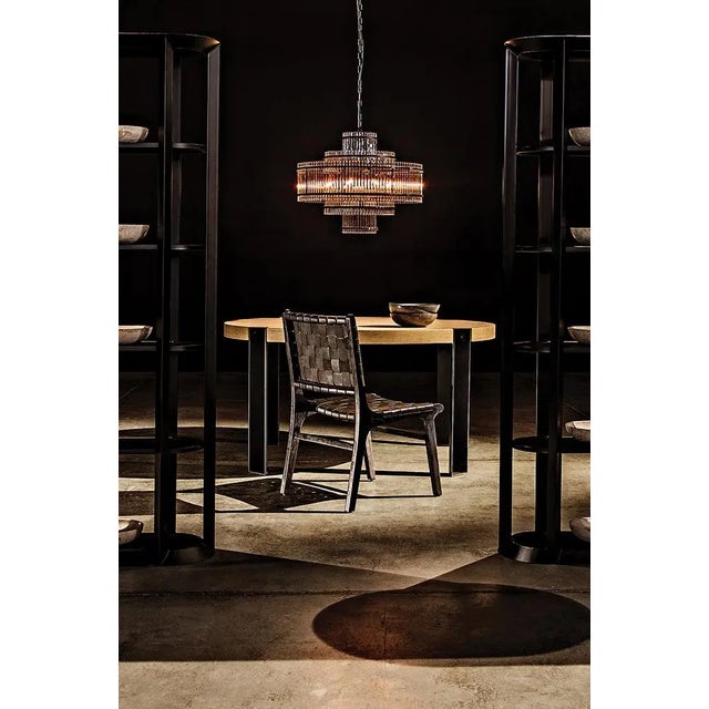 Wood NOIR Dede Dining Chair, Leather, Black For Sale - Image 7 of 7