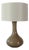 Vintage Portuguese Grey Opaline Glass Table Lamp, 1960s For Sale