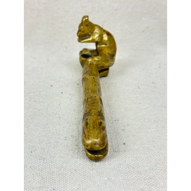 Vintage Brass Squirrel Nutcracker For Sale - Image 4 of 6