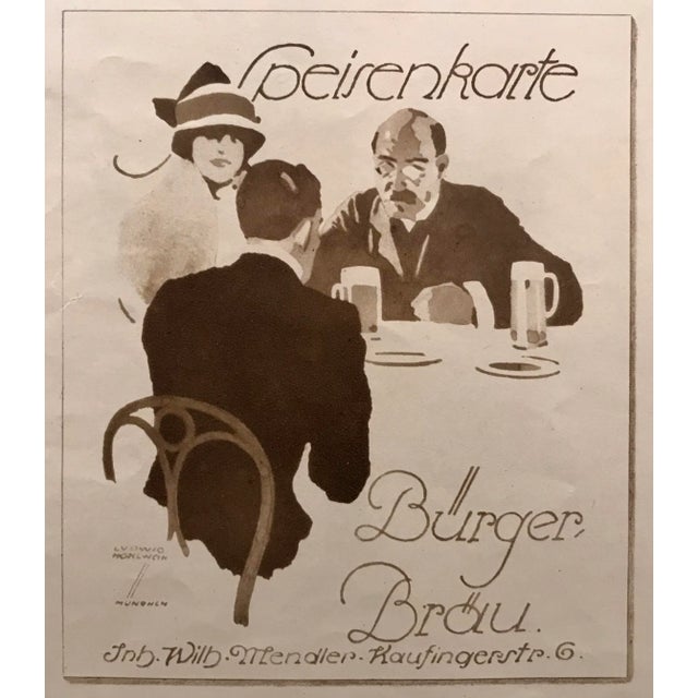 Original Double- Sided 1926 German Art Deco Fashion Print, Kitty Starling Starling/Coffee House For Sale - Image 6 of 7