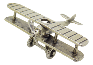 Vintage Italian Handmade Genuine Silver Airplane Figurine, 1980s