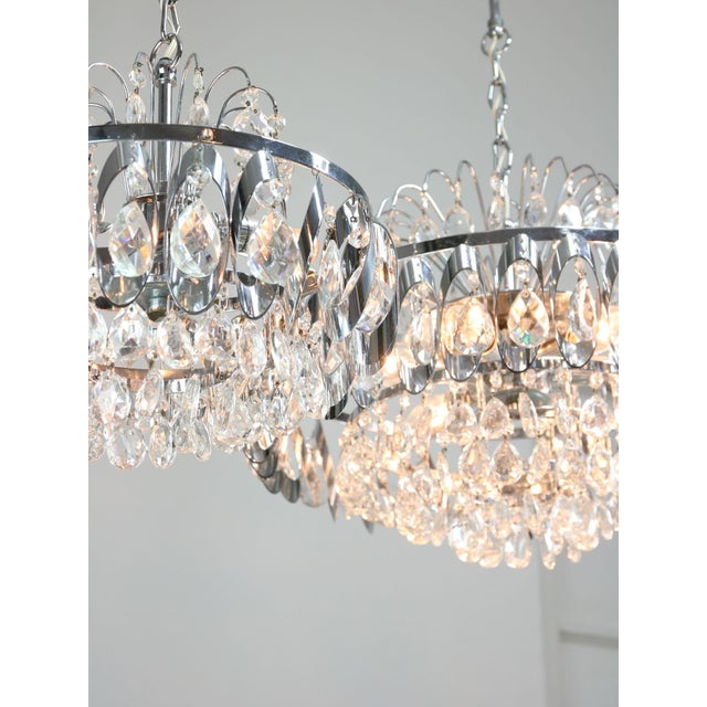 Vintage Viennese Crystal Chandeliers, 1970s, Set of 2 For Sale - Image 16 of 18