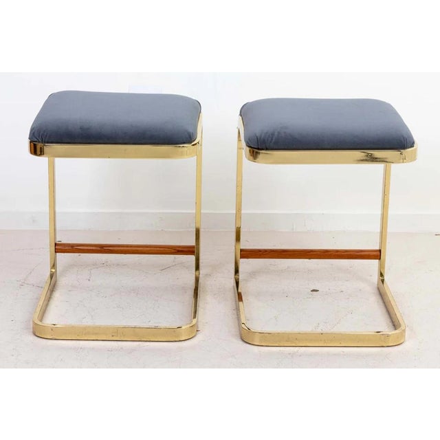 DIA - Design Institute America Pair of Vintage Milo Baughman for Design Institute of America Stools For Sale - Image 4 of 11