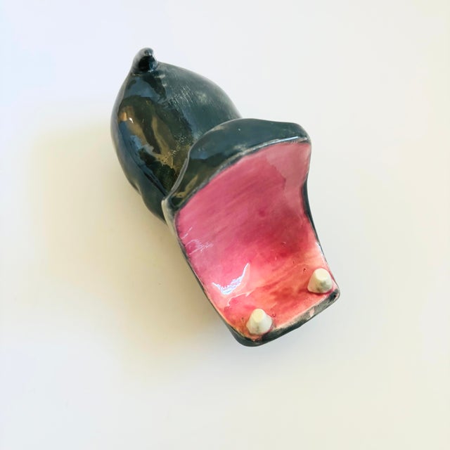 Mid Century Ceramic Hippo Business Card Holder For Sale - Image 4 of 9