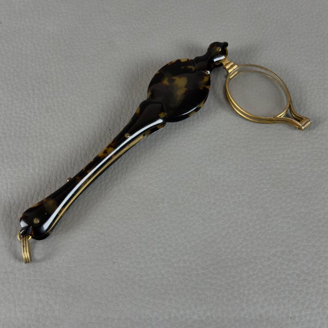 20th Century Folding Brass Lorgnette Theater Glasses For Sale - Image 3 of 9
